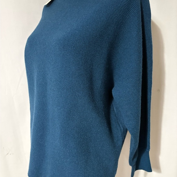 NWT Peacock Blue Sz XL Dolman Sweater By Rielle Flattering Fit - Picture 10 of 10